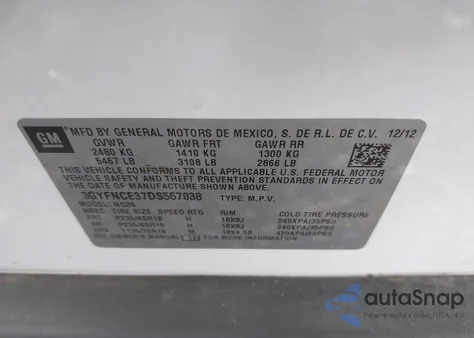 2013 Cadillac Srx Luxury Collection from USA, damaged, VIN 3GYFNCE37DS567038